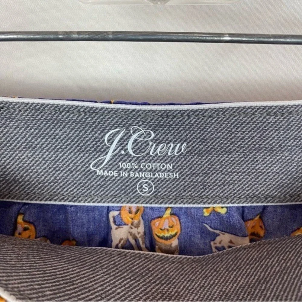 NWT J Crew 100% Cotton Printed Boxer‎ Underwear Size Small Halloween Pumpkin Dog